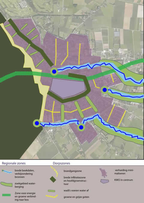 schetsen op de dorpskaart Groesbeek
