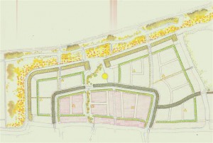 tekening van het ontwerpgroenstructuur