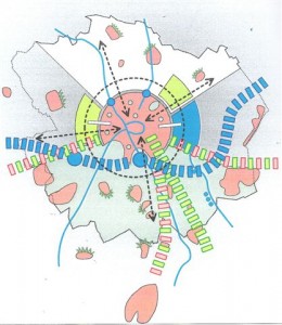 tekening van de provincie structuren