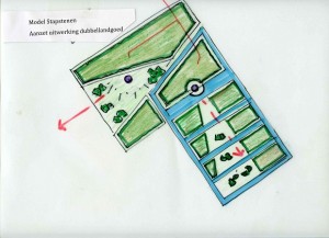 tekening dubbellandgoed in stapstenen