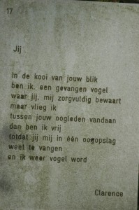 foto van een gedicht