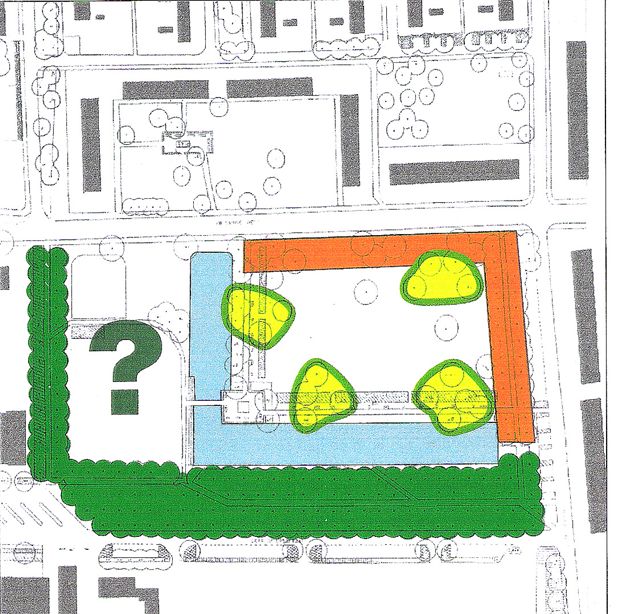ontwerptekening van de hoofdstructuur