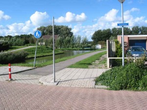 foto van een fietspad aan de noordkant van de wijk