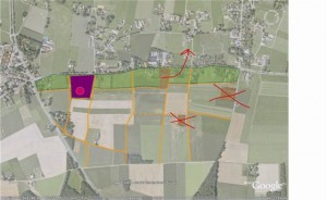 Een schetsontwerp van een herinrichtingsplan van het bedrijventerrein Span
