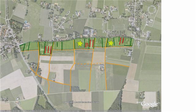 Ontwerp van Ontwerptekening van een herinrichting van een bedrijventerrein