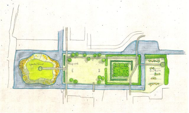 tekenontwerp van het park A