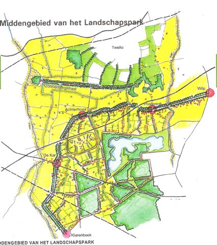 ontwerptekening landschapspark
