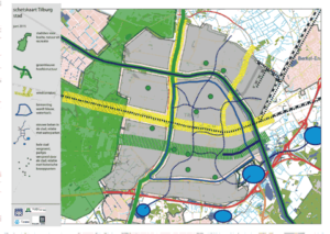 Schetskaart stad Klimaatatelier Tilburg